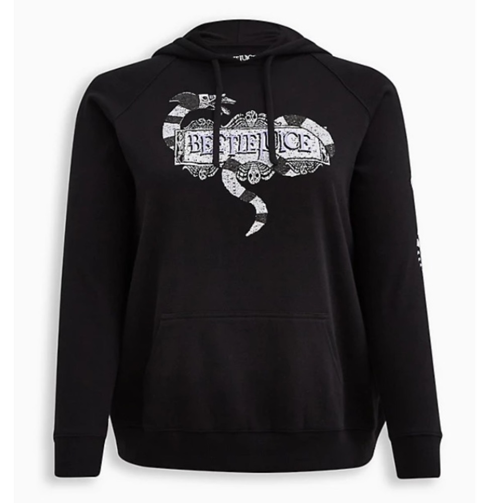 TORRID NWT BEETLEJUICE COZY FLEECE HOODIE HALLOWEEN - Picture 6 of 7